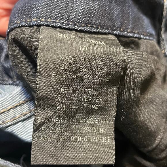 Live Hard Womens Bling Embellished Bootcut Jeans Sz 10 32x30 Cowboy Western Boho - Picture 9 of 11